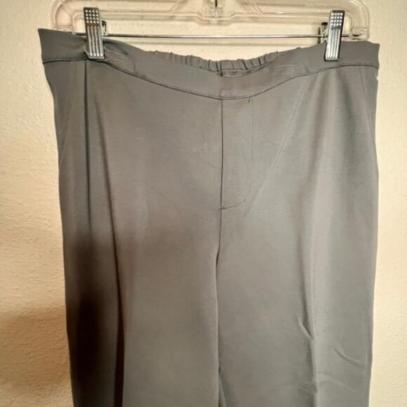 H by Halston Regular Ponte Knit Wide Leg Pants Sz 12 Gray - Picture 9 of 11